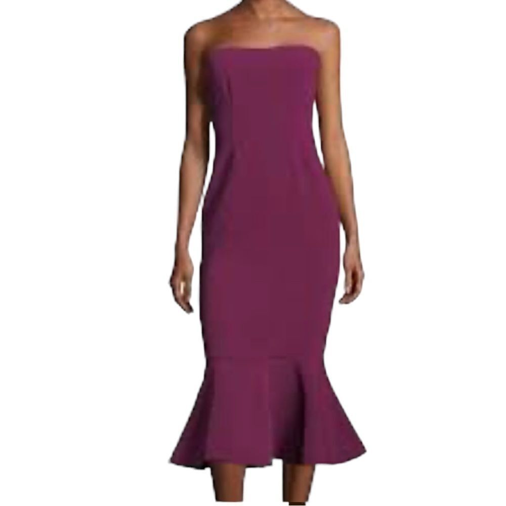 Cinq A Sept Wine Luna Mermaid Dress Size 14